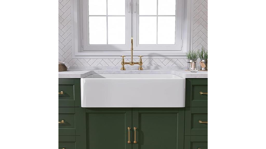 30 inch fireclay farmhouse sink