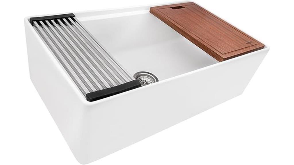 33 inch fireclay kitchen sink