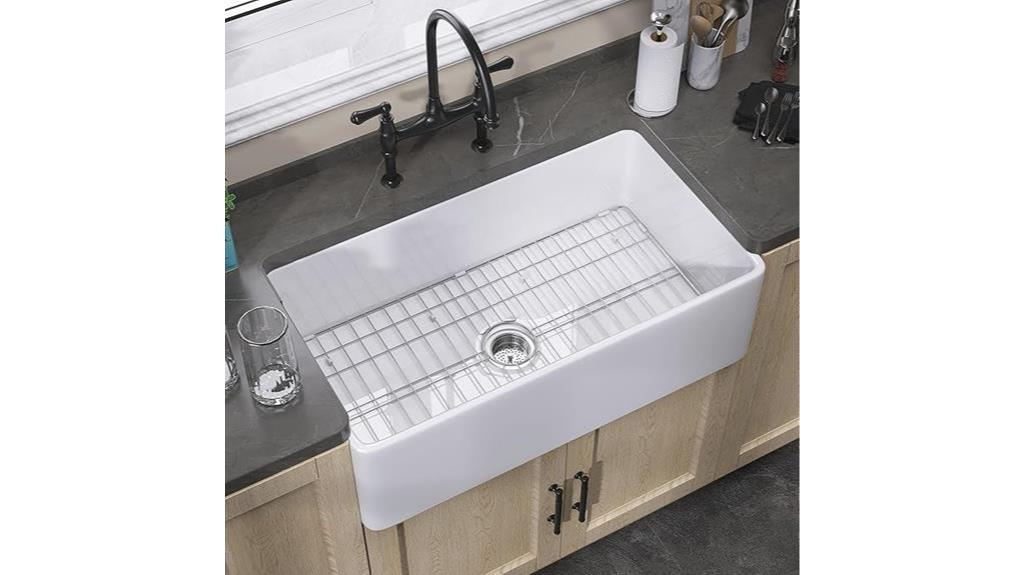 33x20 fireclay apron sink