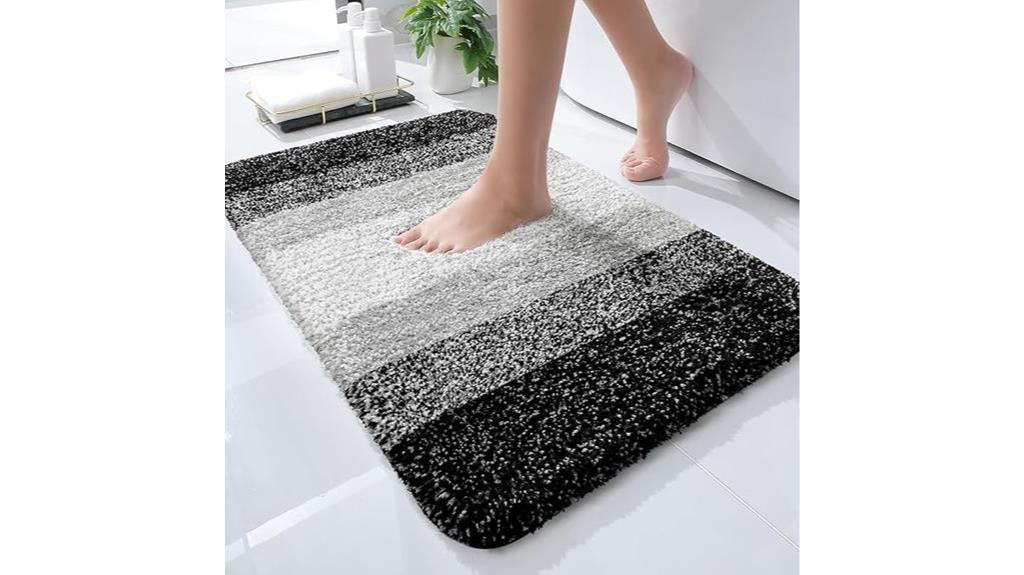 absorbent microfiber bathroom rug