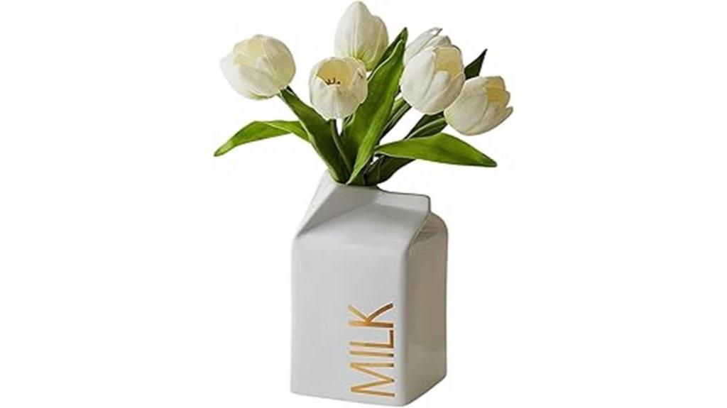 adorable milk carton vase