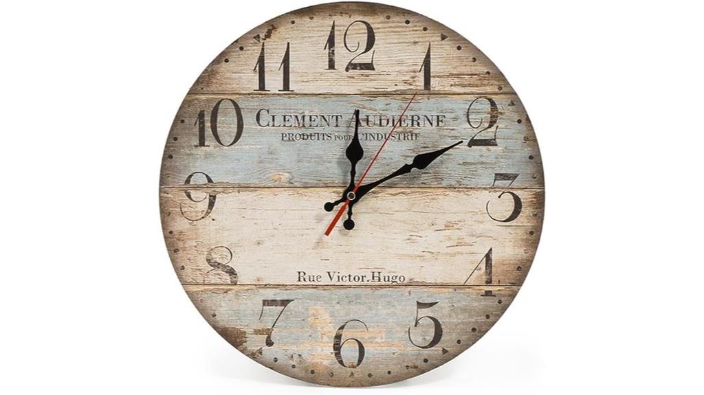 antique wooden round clock