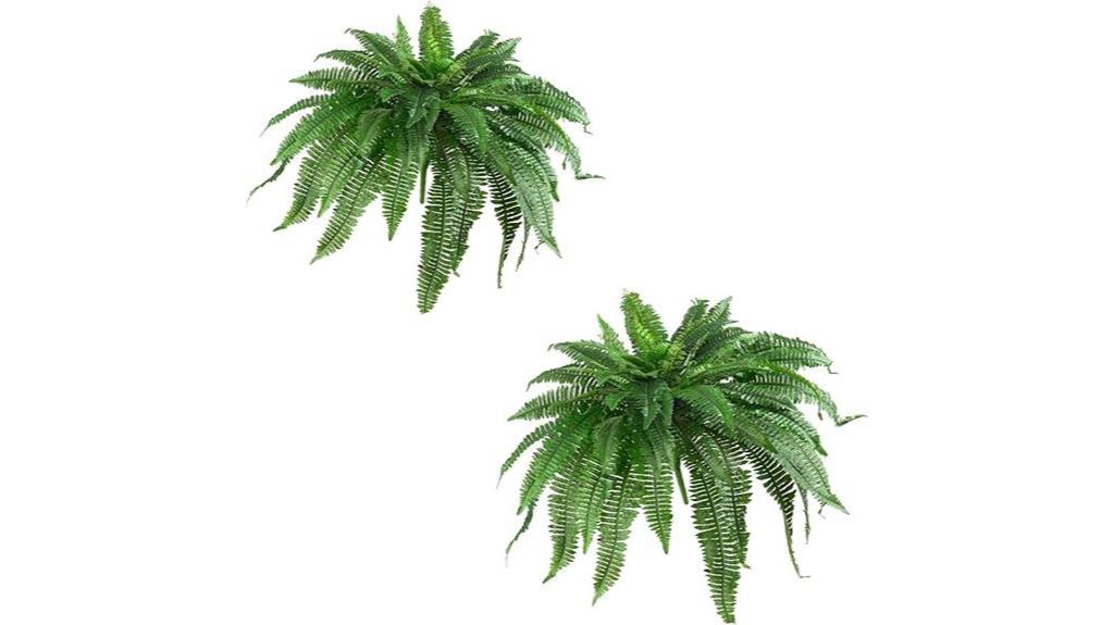 artificial boston fern duo