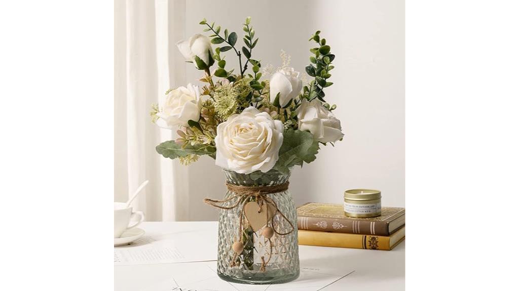 artificial flowers in vase