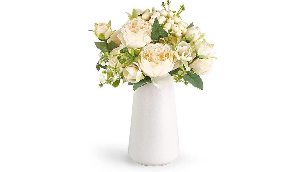 artificial flowers in vase