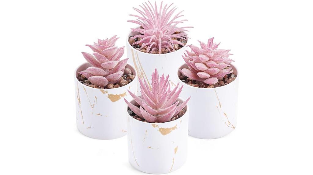 artificial rose plants set