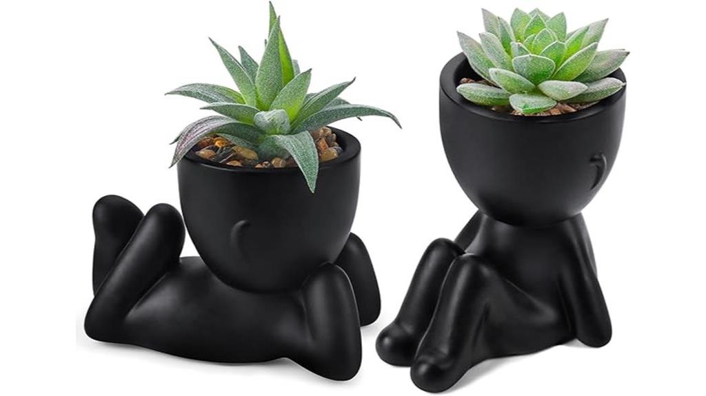 artificial succulent plants set