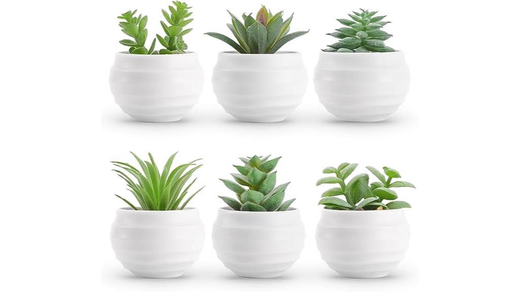 artificial succulents set of 6