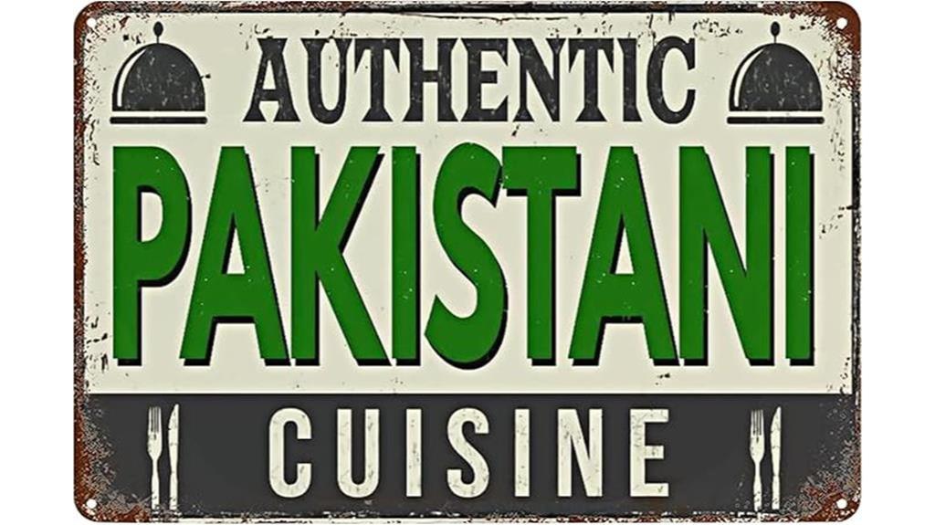 authentic pakistani cuisine signage