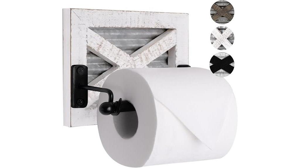 autumn themed farmhouse toilet paper holder