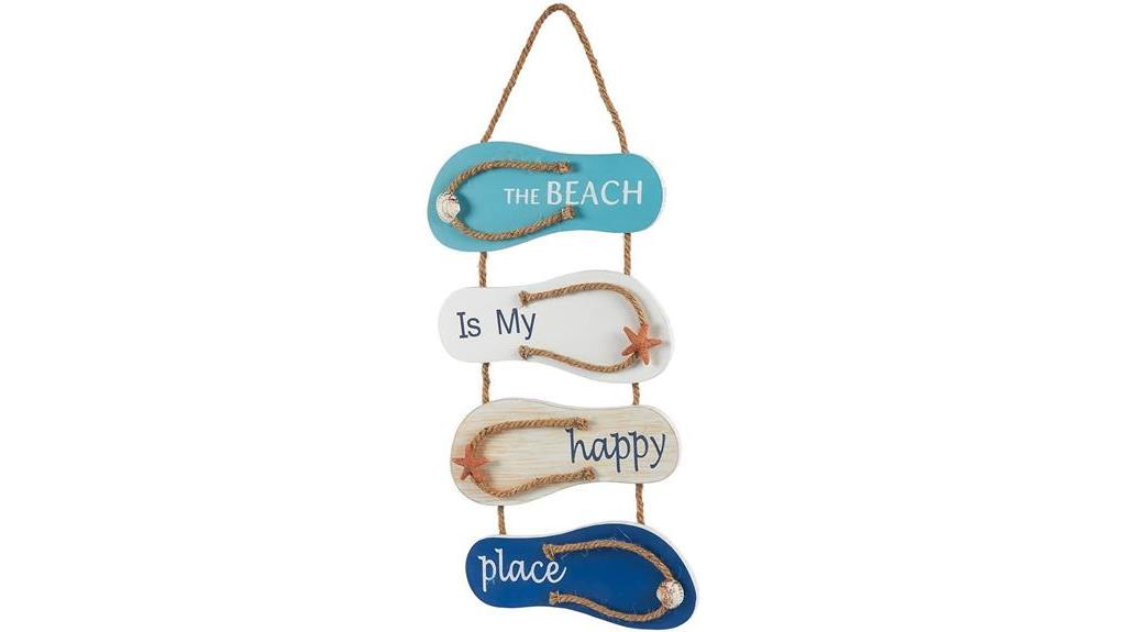 beach themed wooden wall sign