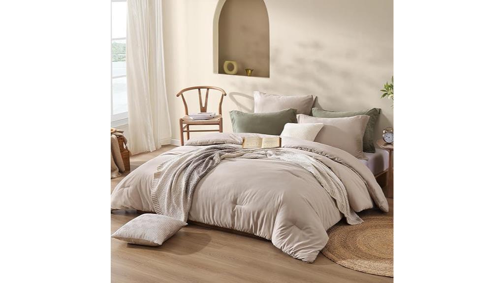 beige boho king comforter