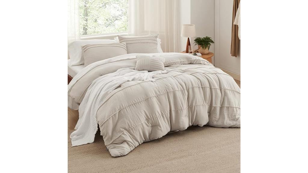 beige queen comforter set