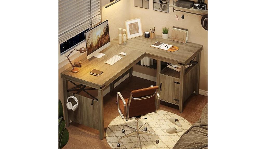 bestier l shaped desk