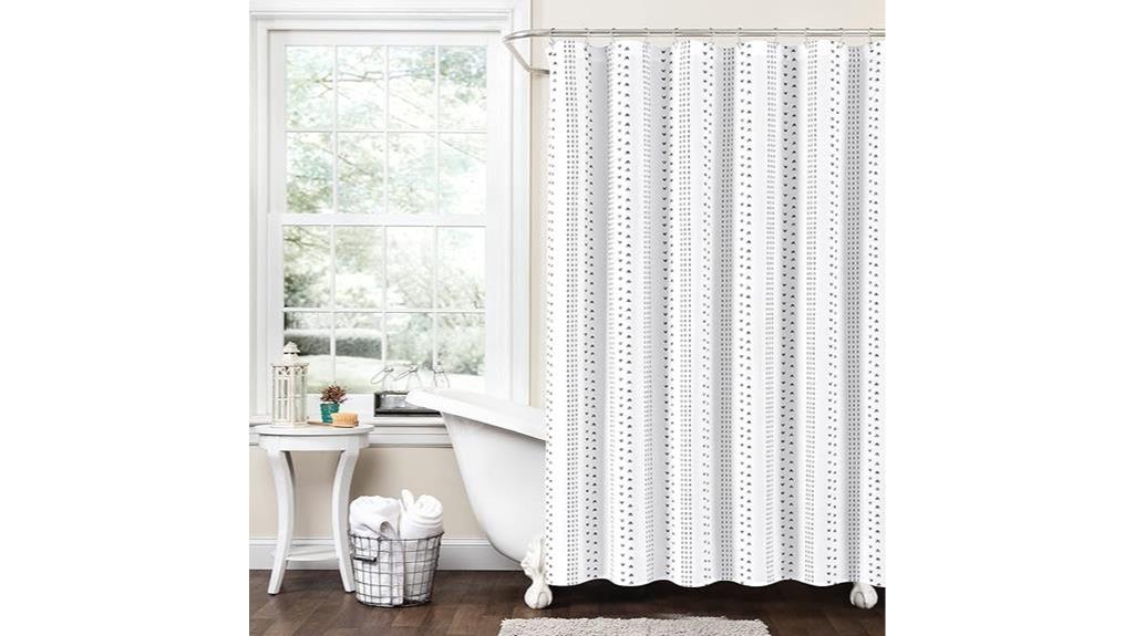 black and white shower curtain