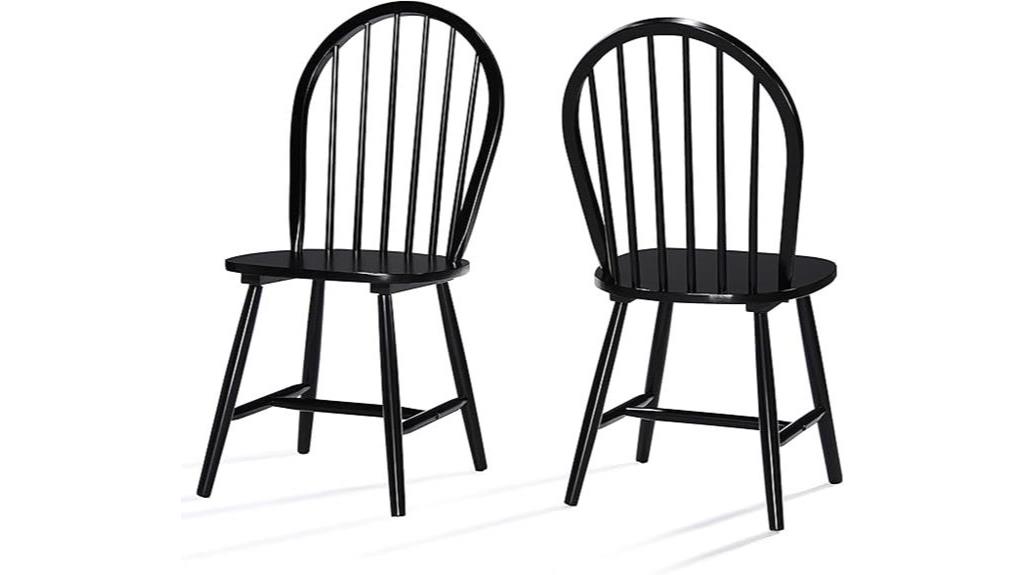 black farmhouse dining chairs