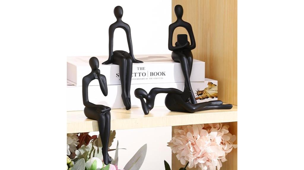 black thinker statue set