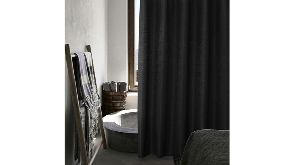 black waterproof shower curtains