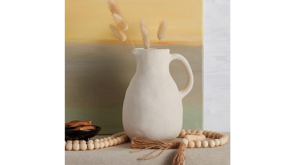 blossome neutral ceramic vase