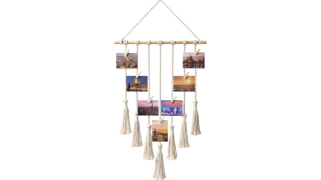 boho chic photo display