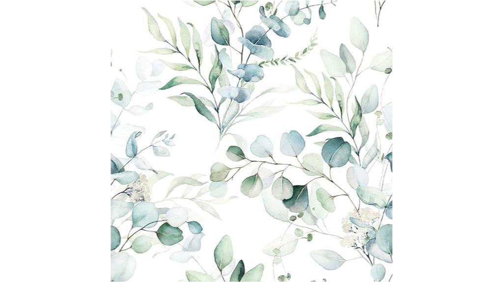 boho eucalyptus leaf wallpaper