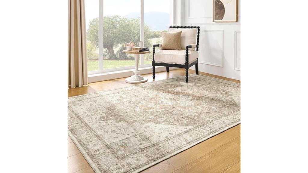 boho neutral 5x7 rug