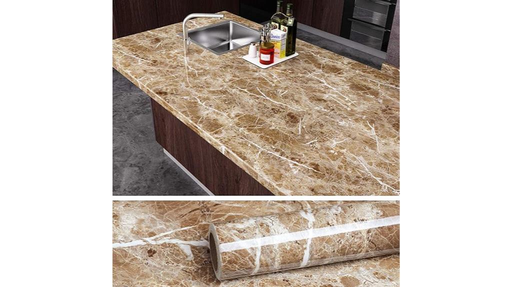 brown marble kitchen contact