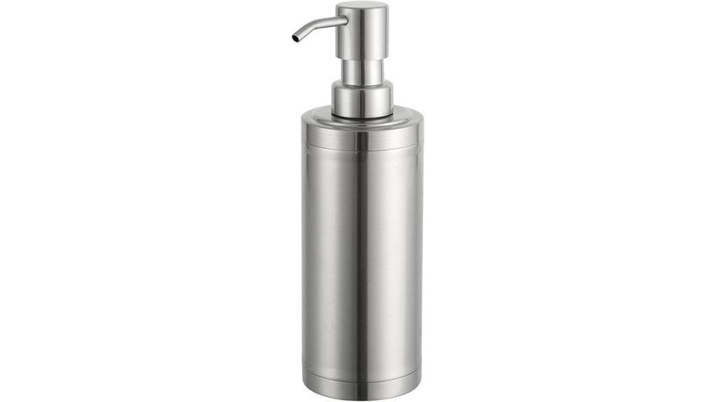 brushed nickel soap dispenser