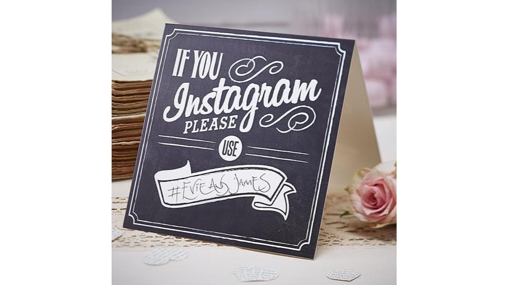 chalkboard style card signs