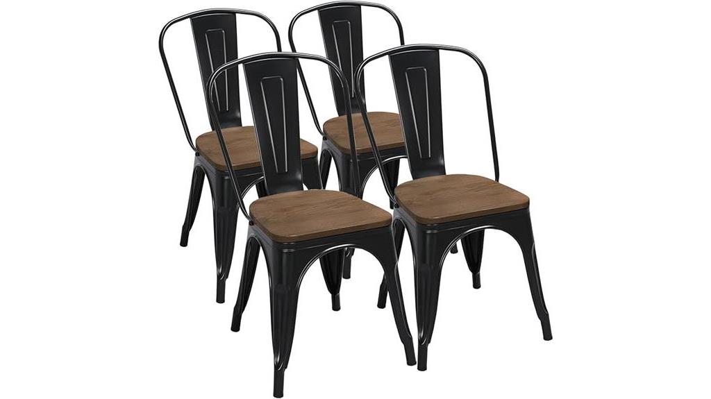 classic iron dining chairs