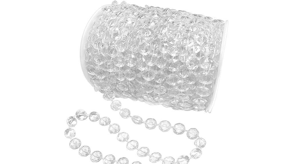 clear plastic crystal garland