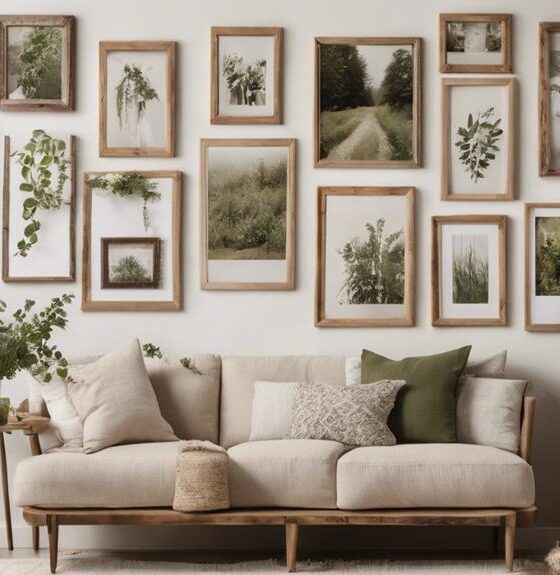 clutter free country gallery wall