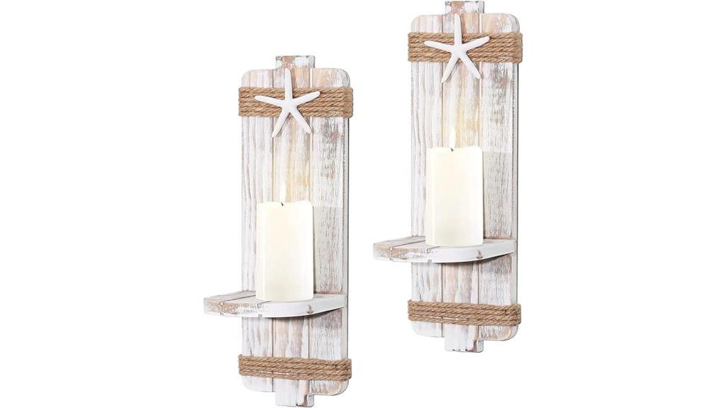 coastal style candle holders