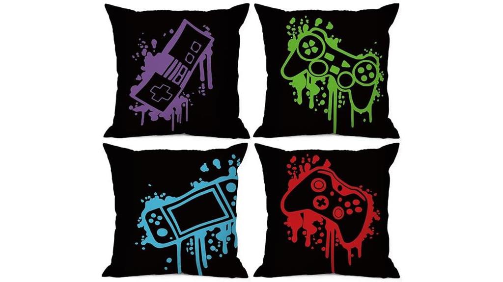 colorful gaming throw pillows