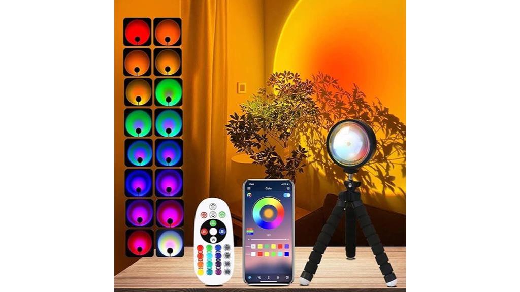 colorful led sunset projector