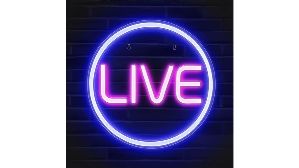 colorful neon signs streaming