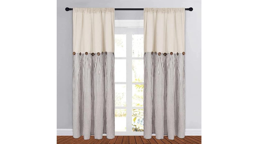 cotton linen farmhouse curtains