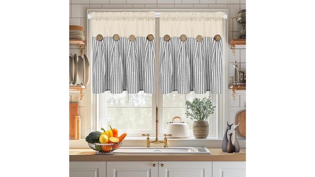 cotton linen window tiers