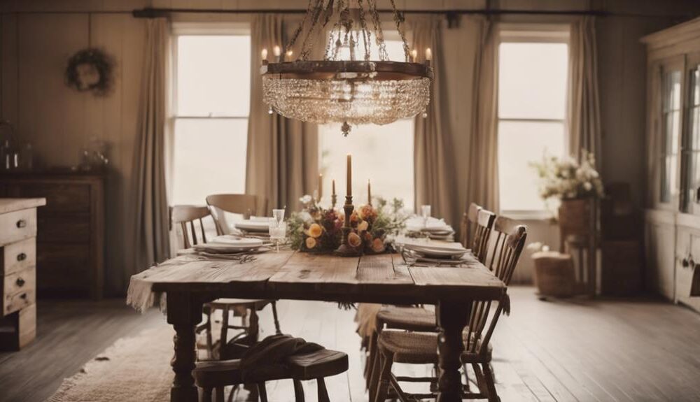 cozy farmhouse dining room