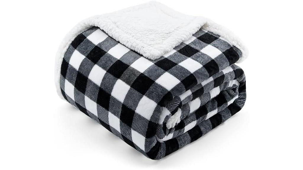 cozy flannel sherpa blanket