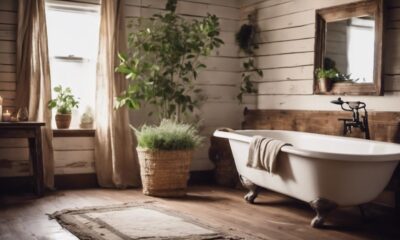 cozy rustic farmhouse bathroom