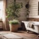 cozy rustic farmhouse bathroom