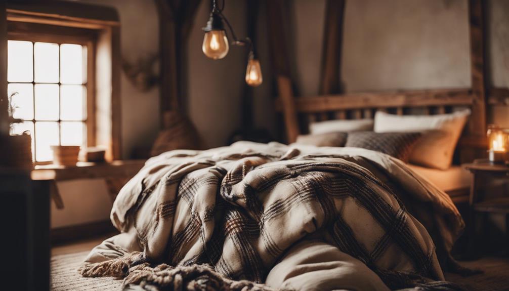 cozy rustic farmhouse bedding