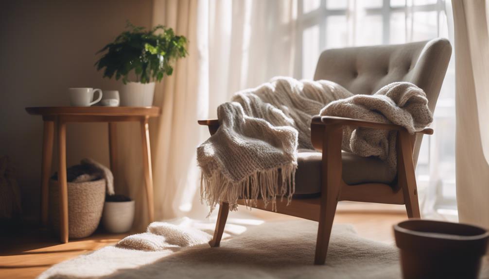 cozy scandinavian reading nook