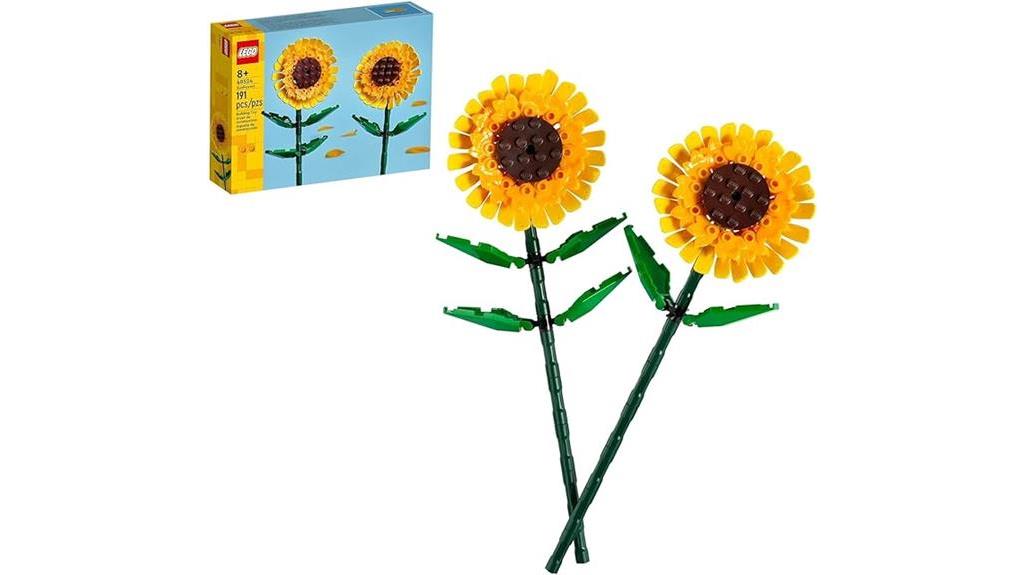 creative sunflower lego set