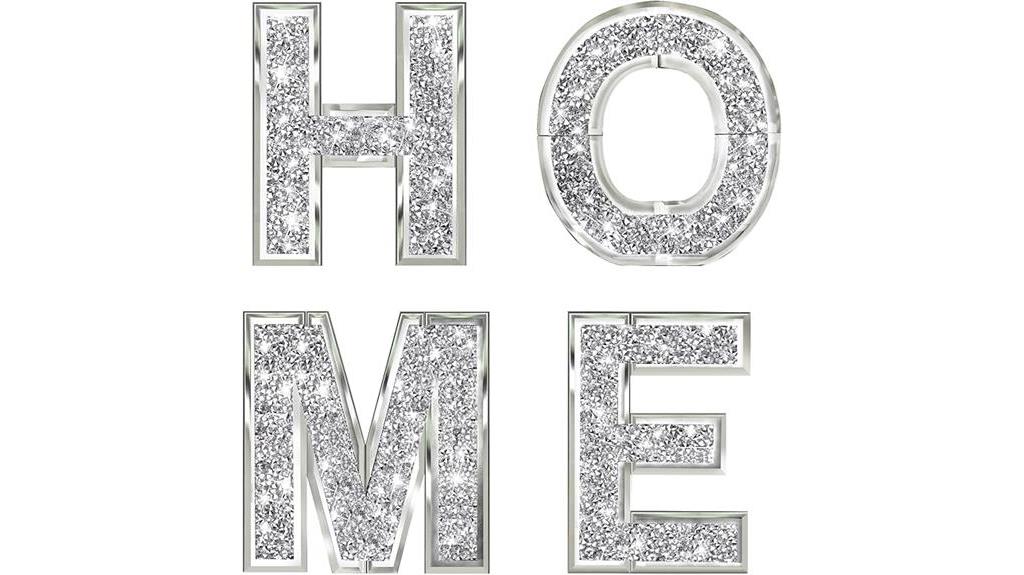 crystal letters for decor