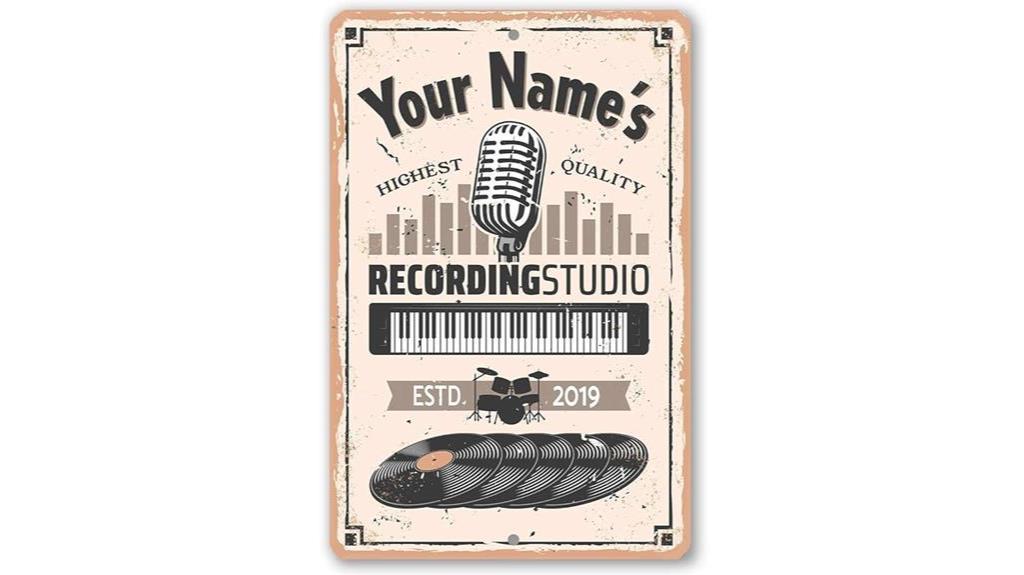 customized recording space decor