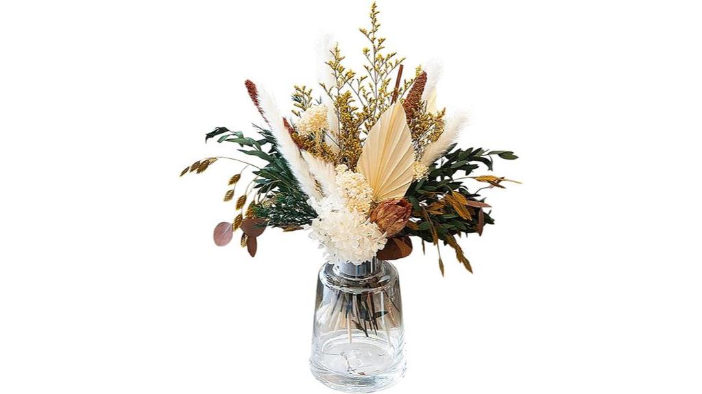 decorate with dried flowers