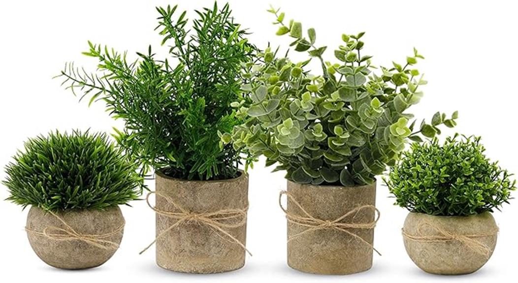 decorative artificial plants set