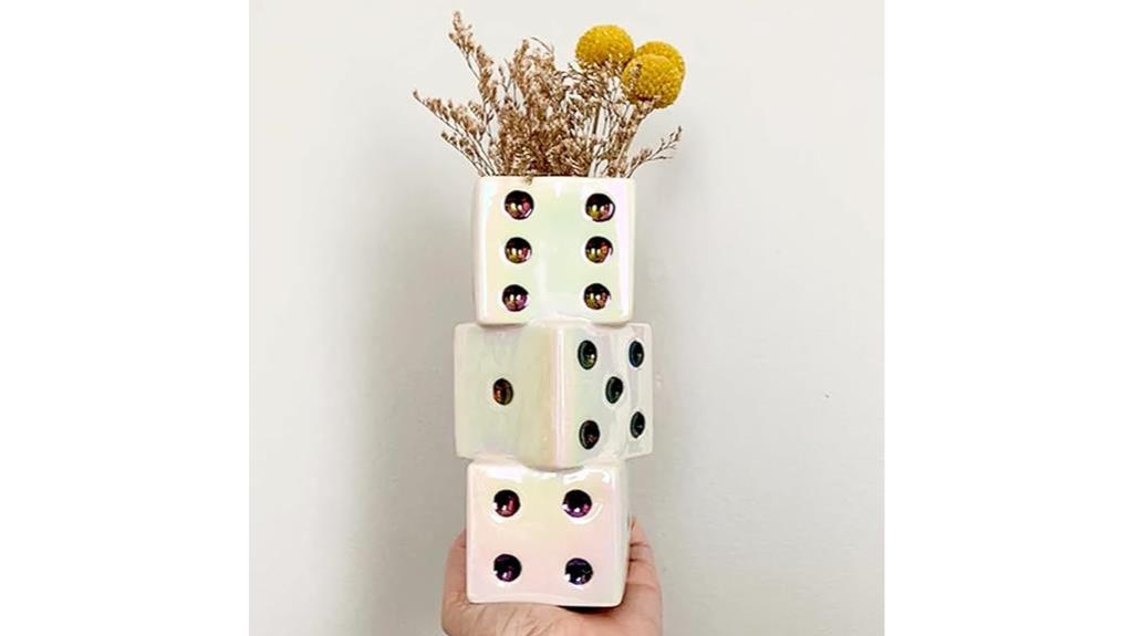 decorative ceramic dice vase